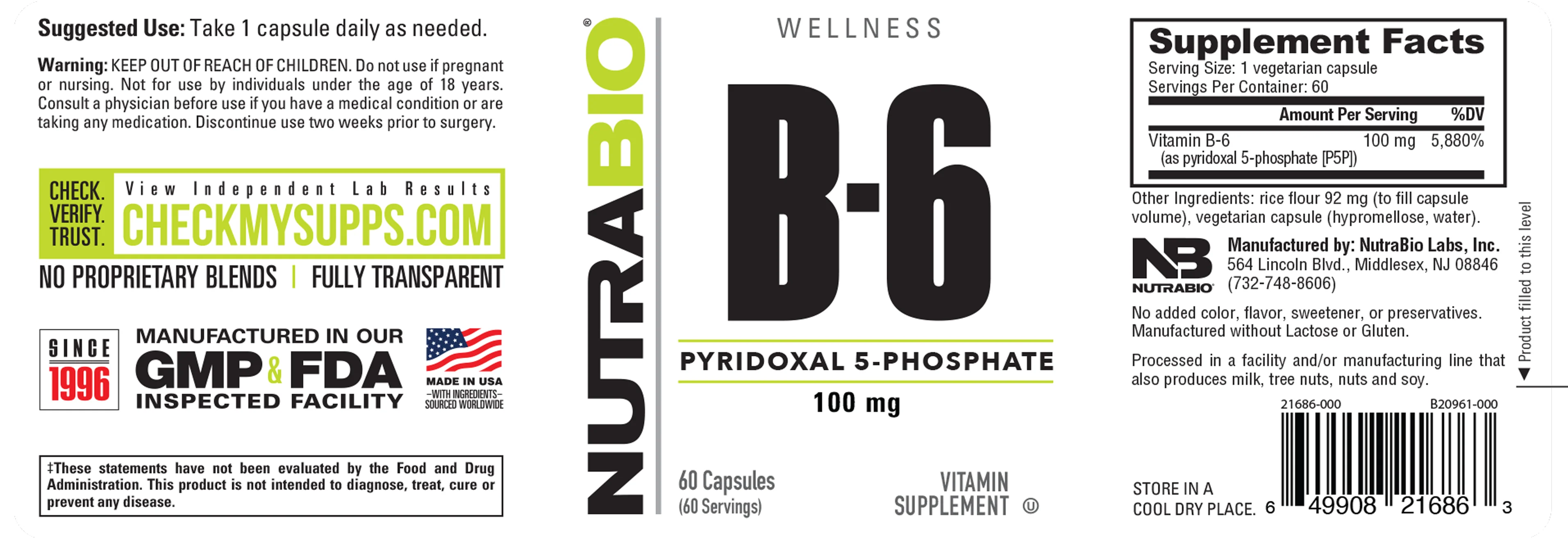 Vitamin B-6 P5P (100mg) - Image 3